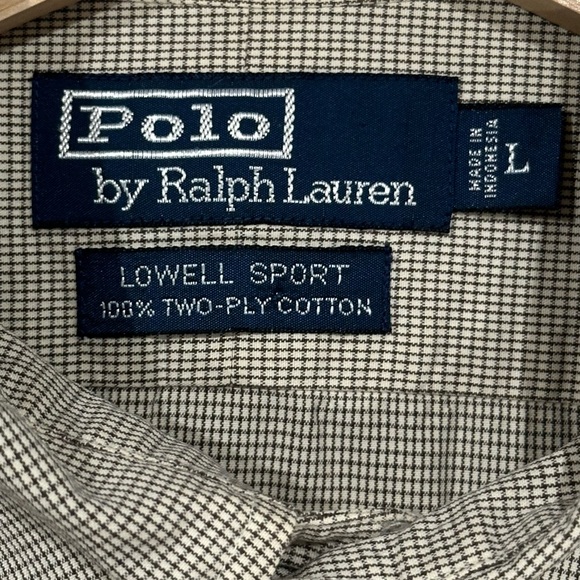 Vintage Polo by Ralph Lauren Men’s L Button Down (Pin Check) Lowell Sport Shirt - Picture 4 of 8
